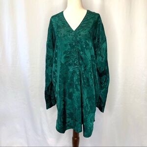 Victoria’s Secret gold label green nightie damask